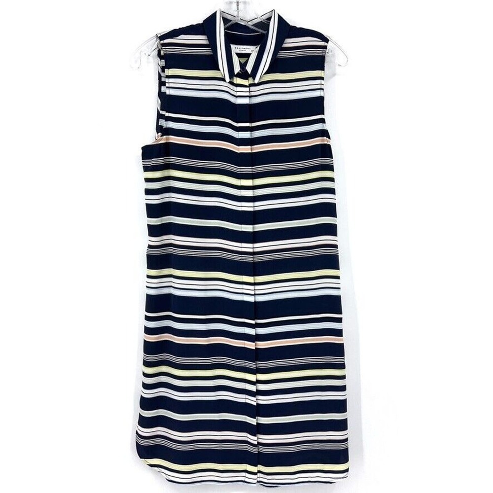 Equipment Dress Women's Small 100% Silk Femme Janna Shirt Preppy Nautical Beach